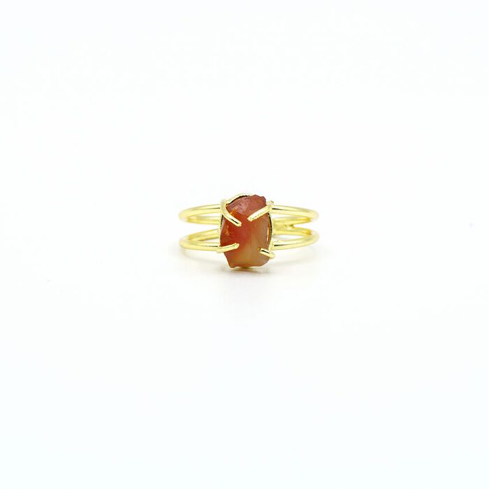 Anillo Carnelian sin pulir