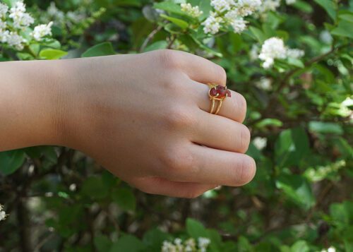 Anillo Carnelian sin pulir