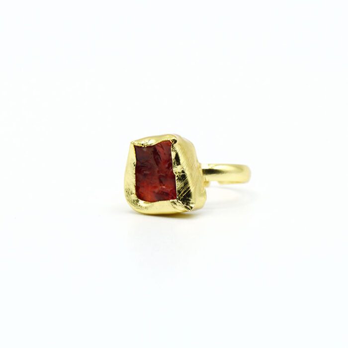 Anillo cuadrado Carnelian