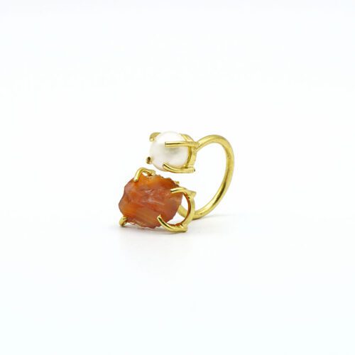 Anillo de Carnelian y Perla