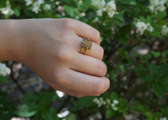 Anillo piedra natural Ojo de tigre