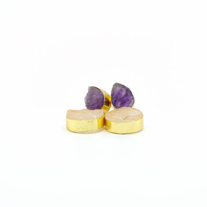 Pendientes Tilak morado y rosa